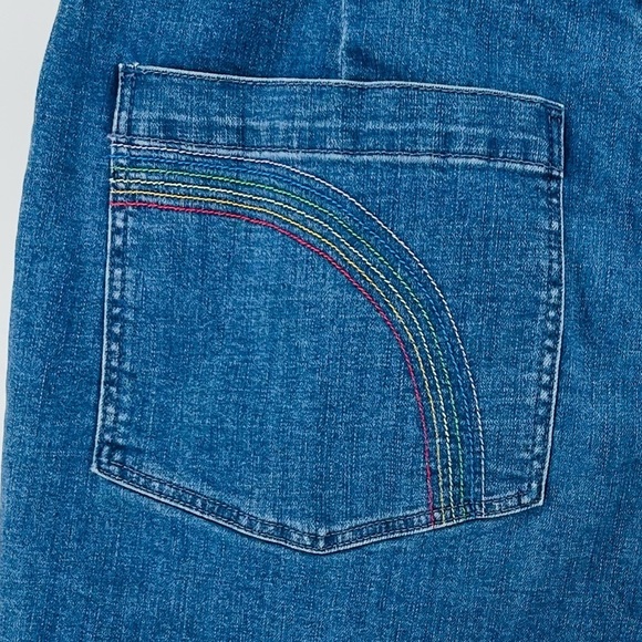 Madewell Blue Jean Shorts Rainbow Pride Preppy Lake Vacation Resort - Picture 7 of 9